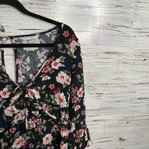 American eagle floral dress black pink medium - Picture 4 of 11